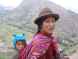 Indiánka patřící k národu Kečua v Andách